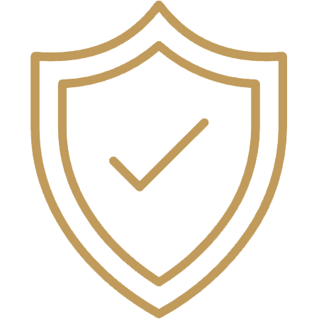 Escudo de seguridad con marca de verificación, simbolizando protección y confianza digital.